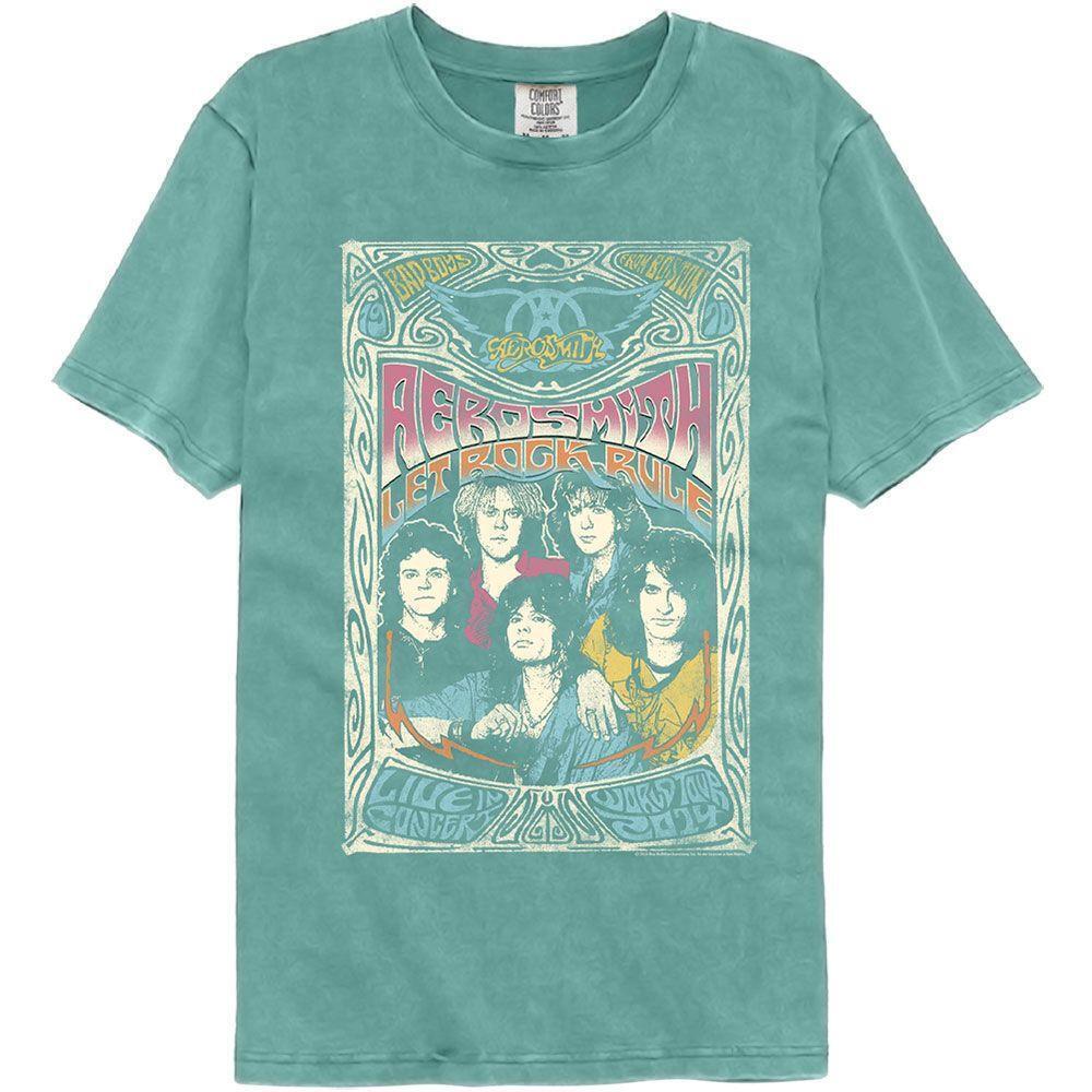 Aerosmith Let Rock Rule Seafoam T Shirt